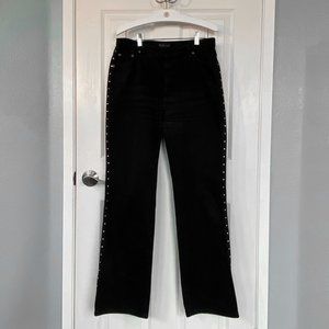 Black Jeans with Faux Rhinestone Trim, 100% cotton by “Style & Co”
